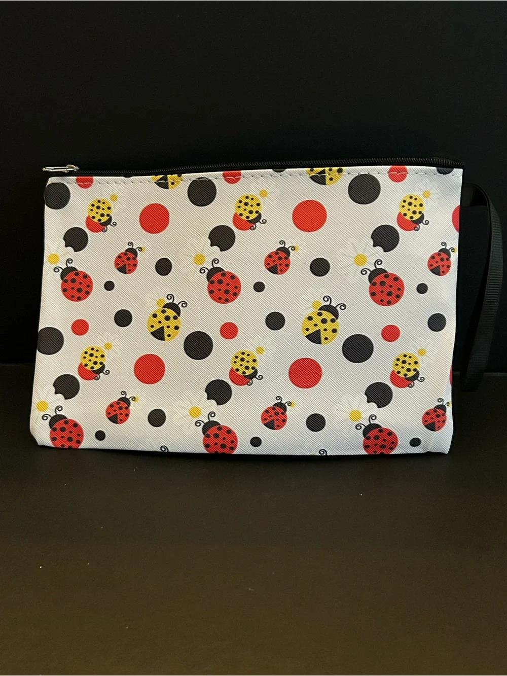 Assorted Ladybug 🐞 Print Cosmetic Case Pouch with Zipper Closure New